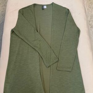 H&M Green M Cardigan Lightweight Cover up Scandi Girl Normcore Minimalist